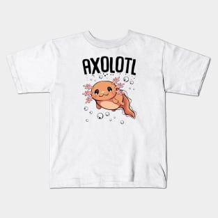 Axolotl Under Water Kids T-Shirt